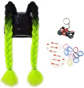 2 Psc Helmet Pigtail Motorcycle Helmet Ponytail Bicycle Helmet Braids Hair Tails for Any Helmets Decorations Cup Reusable