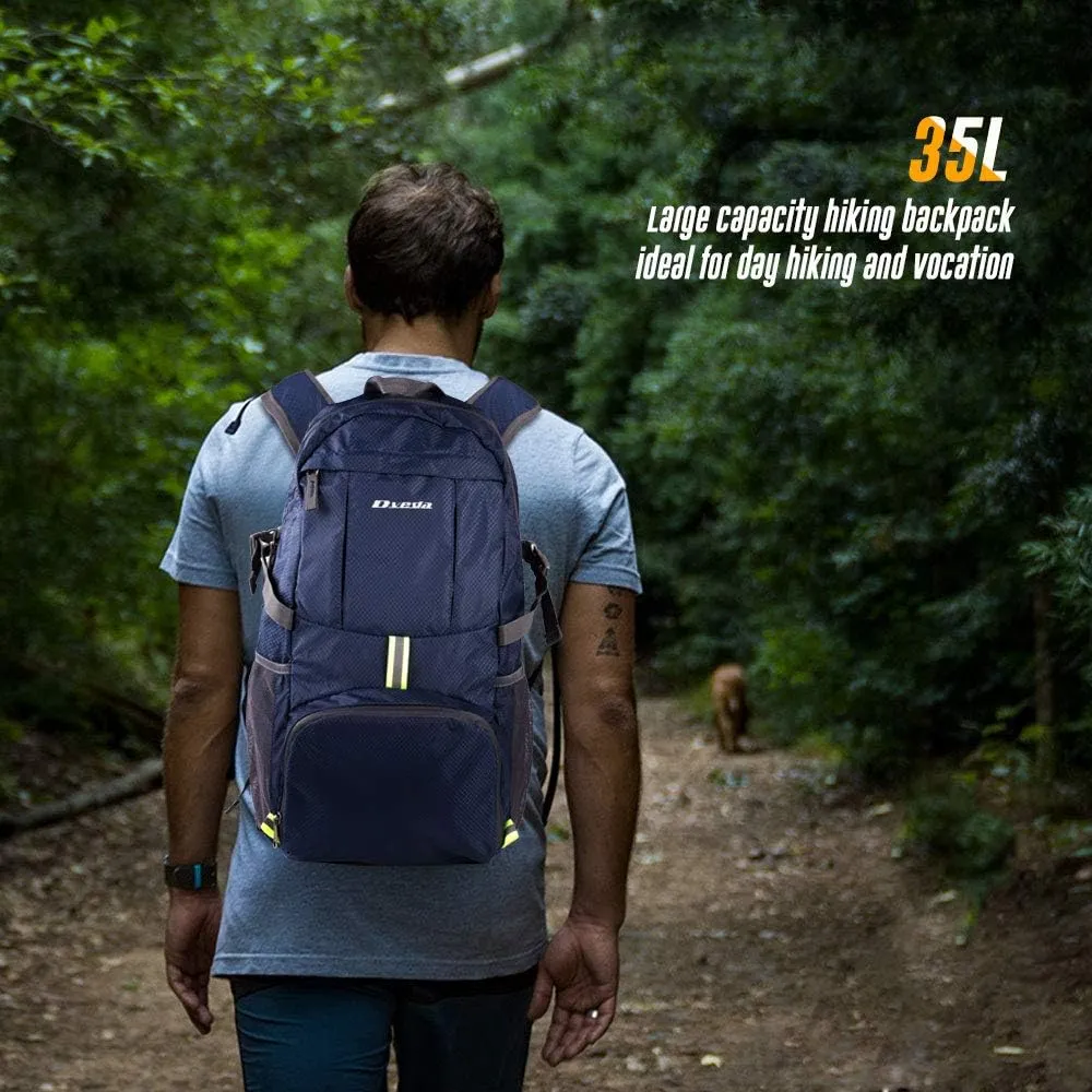 35L Lightweight Packable Backpack Waterproof Durable Hiking Travel Backpack Daypack