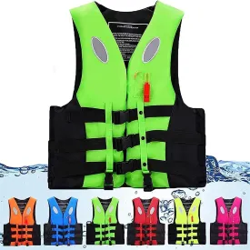Adult Kayak Vest High Buoyancy Swim Vest Women's Men's Adjustable Safety Jacket Swimming Fishing Outdoor Water SportsSurfing, Rafting, Kayaking (Color : Green, Size : Small)
