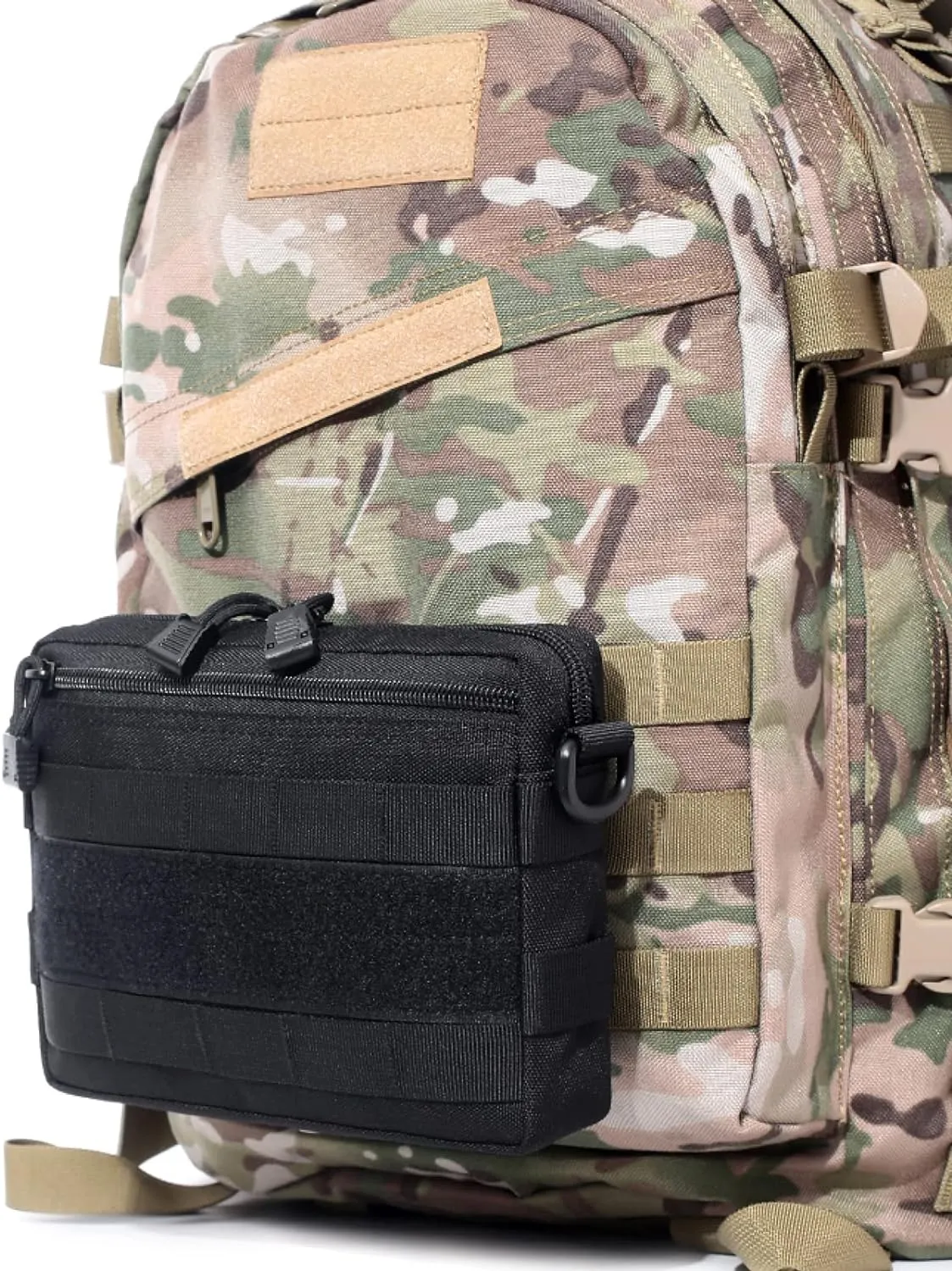 Azarxis Equipment Multi-Purpose Tactical EDC Admin MOLLE Pouch Utility Tools Bag Organizer Military Waist Belt Modular Attachment
