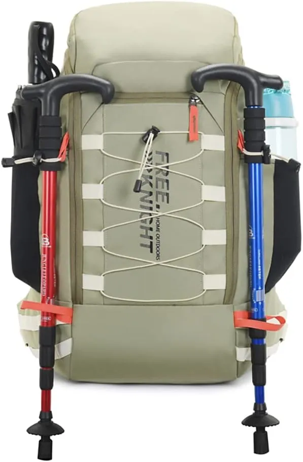 Bseash 40L Waterproof Hiking Camping Backpack with Rain Cover, Outdoor Sport Travel Daypack Rucksack for Skiing Cycling (Mint Green)