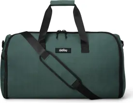 Convertible Garment Duffel Bag 45L  2-in-1 Carry-On Suit Travel Bag with Wrinkle-Free Hanging Compartment, Shoe Pockets & Trolley Sleeve  Weekender for Business Trips, Weddings & Getaways  Hunter