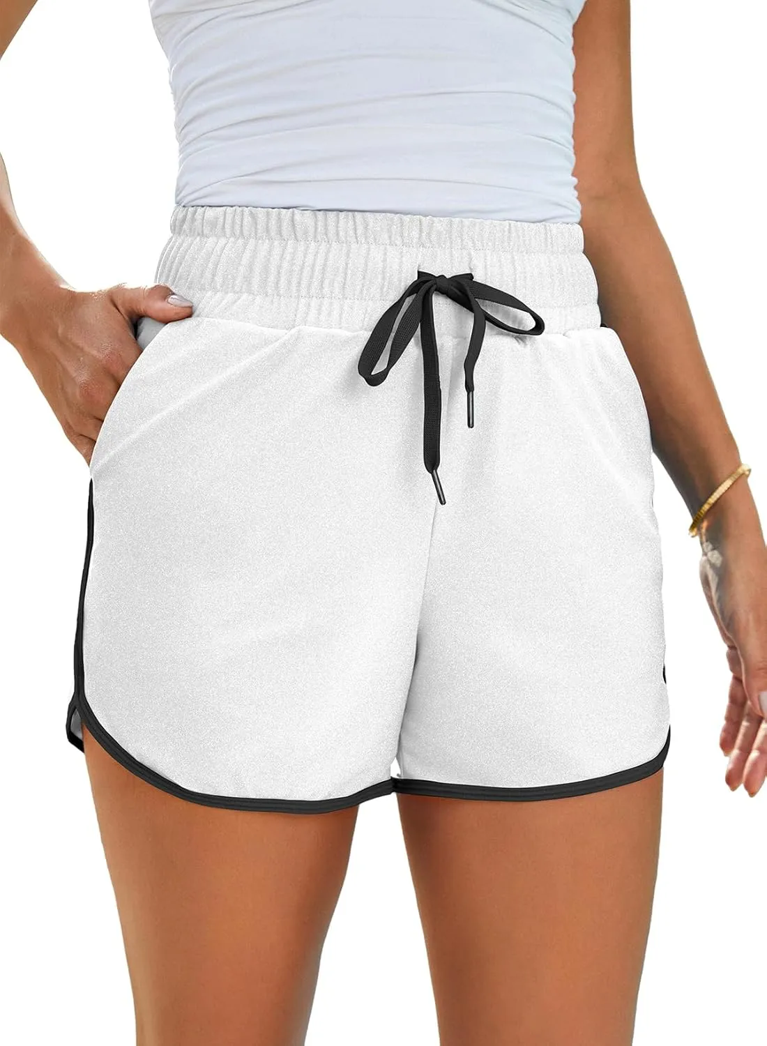 Dokotoo Womens Relaxed Fit High Waist Casual 4 Pocketed 2025 Hiking Outdoor Summer Shorts S-XL
