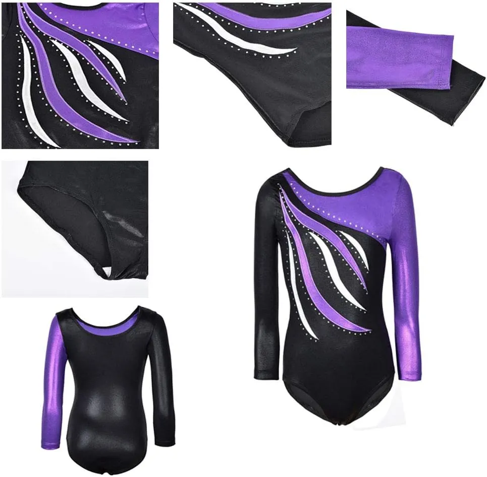 Happy Cherry Girls Gymnastics Leotard Sleeveless Fitness Outfit Unitard Dance Clothing Leotard Bodysuit 3-14 Year