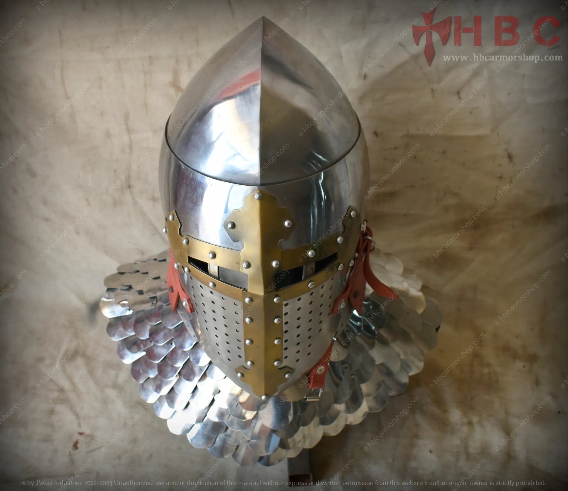 Helmet Sugarloaf Brass Cross
