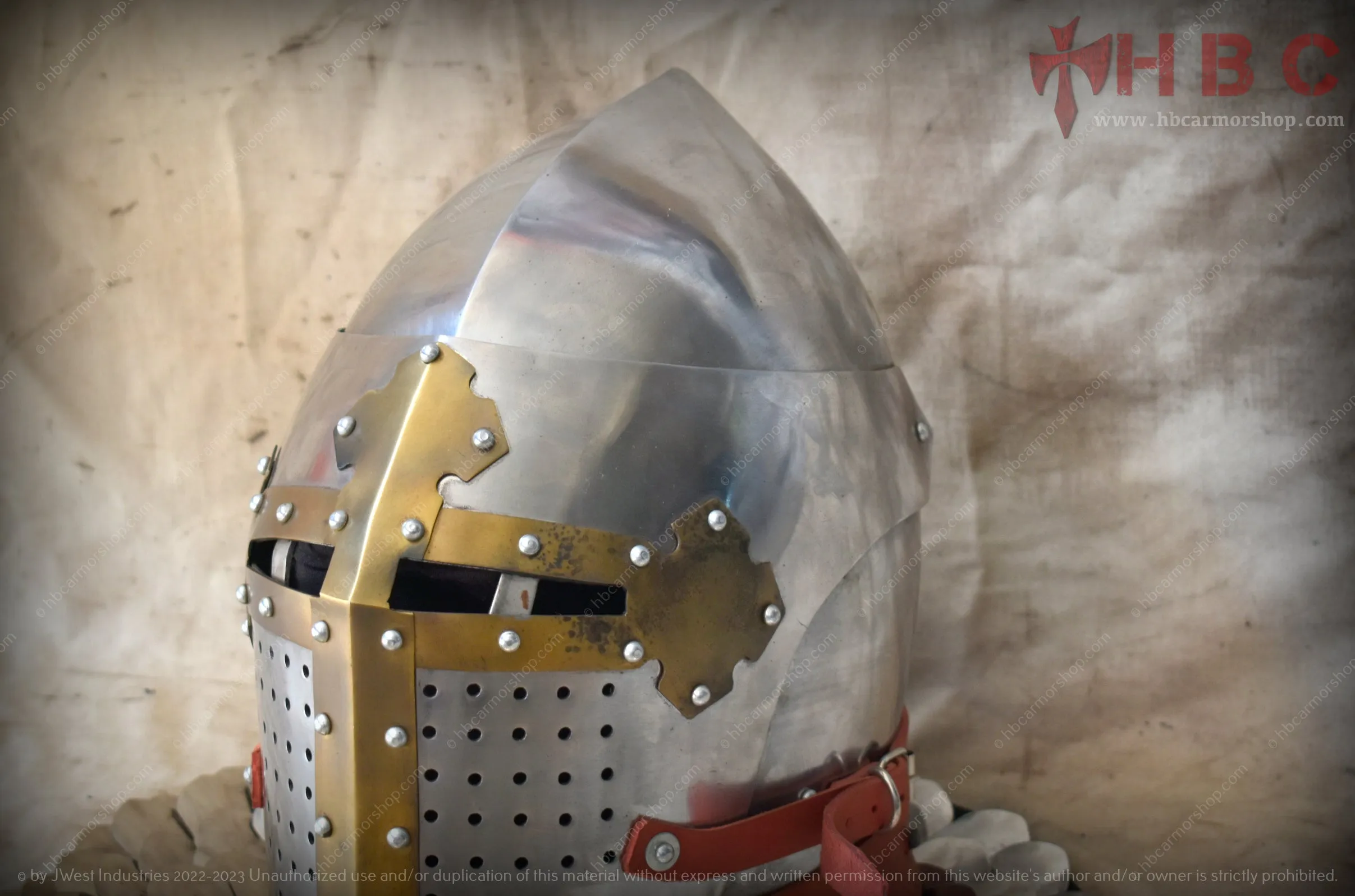 Helmet Sugarloaf Brass Cross