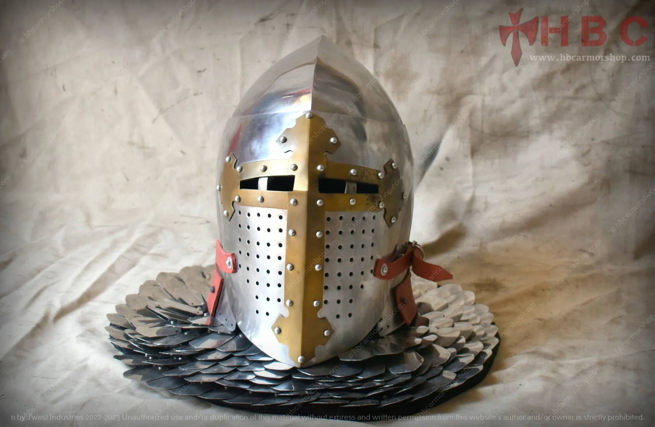 Helmet Sugarloaf Brass Cross