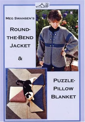 Knitting the Round the Bend Jacket/Puzzle Pillow Blanket
