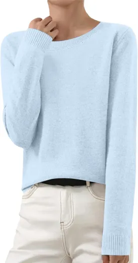 Merino Wool Shirt for Women Base Layer Thermal Long Sleeve Shirts Causal Tops Crewneck Cotton Thermal Sweaters