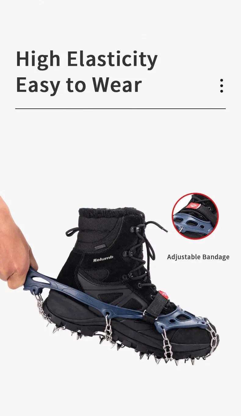 Naturehike Winter Crampons Outdoor Microspikes Ice Snow Walk Anti Slip Boots Bottom for 35-49 Shoes 10/25 Spikes Stainless Steel