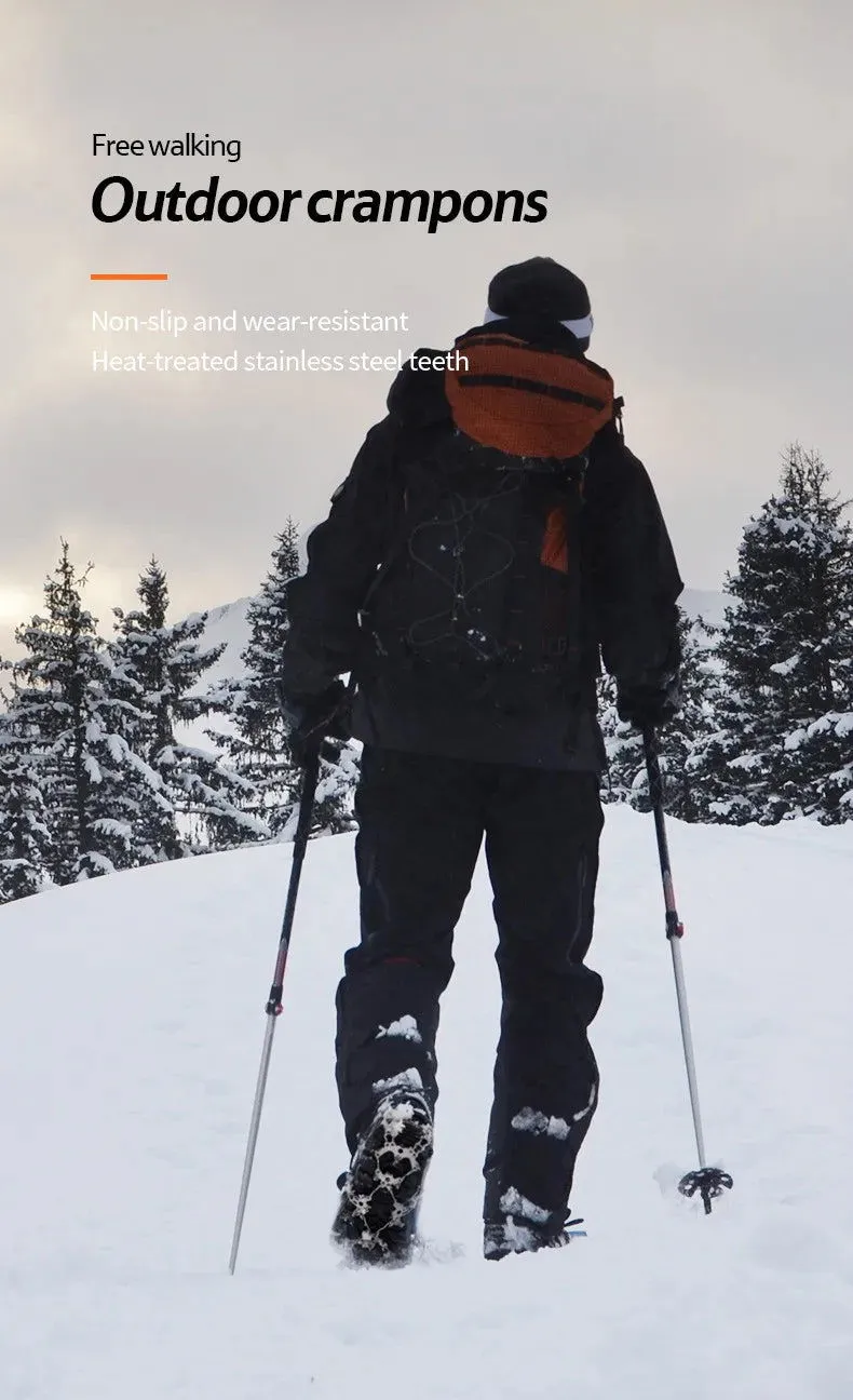 Naturehike Winter Crampons Outdoor Microspikes Ice Snow Walk Anti Slip Boots Bottom for 35-49 Shoes 10/25 Spikes Stainless Steel