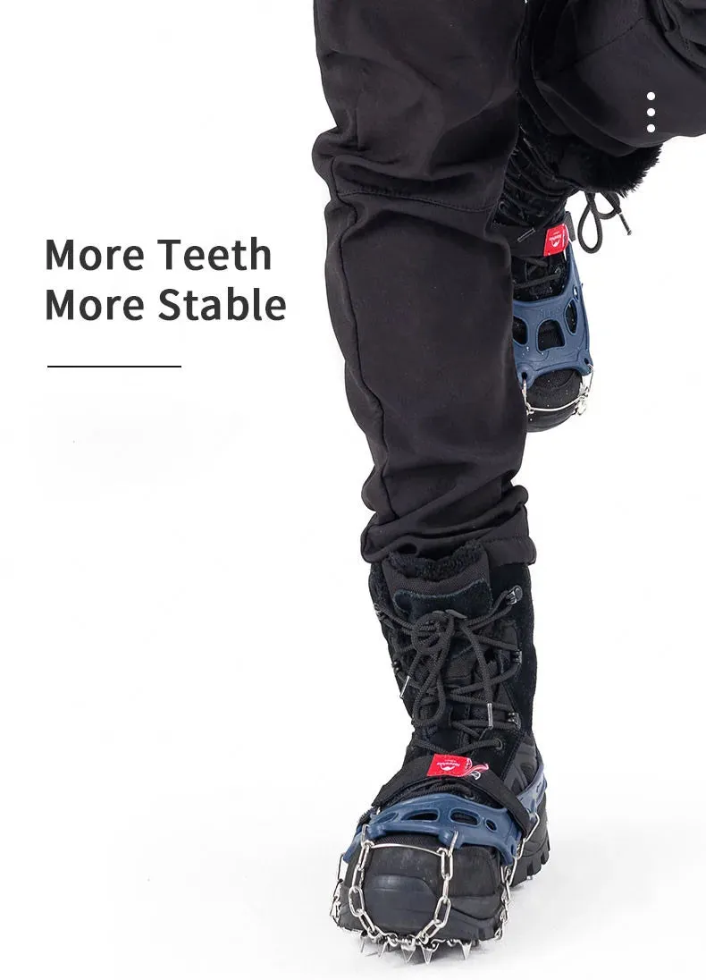 Naturehike Winter Crampons Outdoor Microspikes Ice Snow Walk Anti Slip Boots Bottom for 35-49 Shoes 10/25 Spikes Stainless Steel