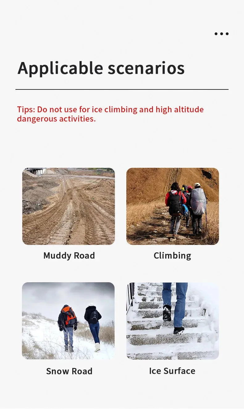 Naturehike Winter Crampons Outdoor Microspikes Ice Snow Walk Anti Slip Boots Bottom for 35-49 Shoes 10/25 Spikes Stainless Steel