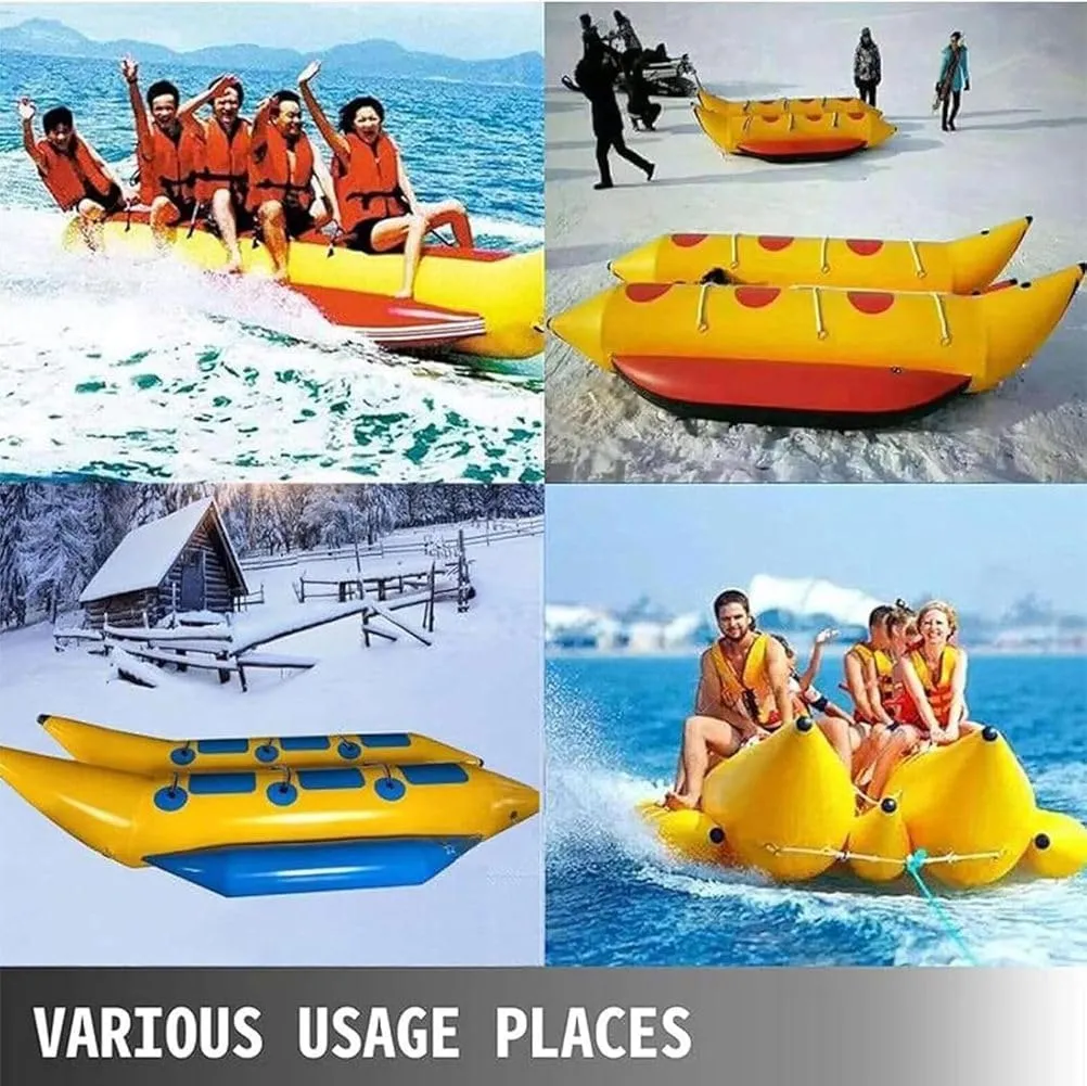 Outdoor Water Inflatable Banana Boat PVC Floating Inflatable Boat Surfboard Sea Motor Surfing Towing Amusement Children's Toy Equipment