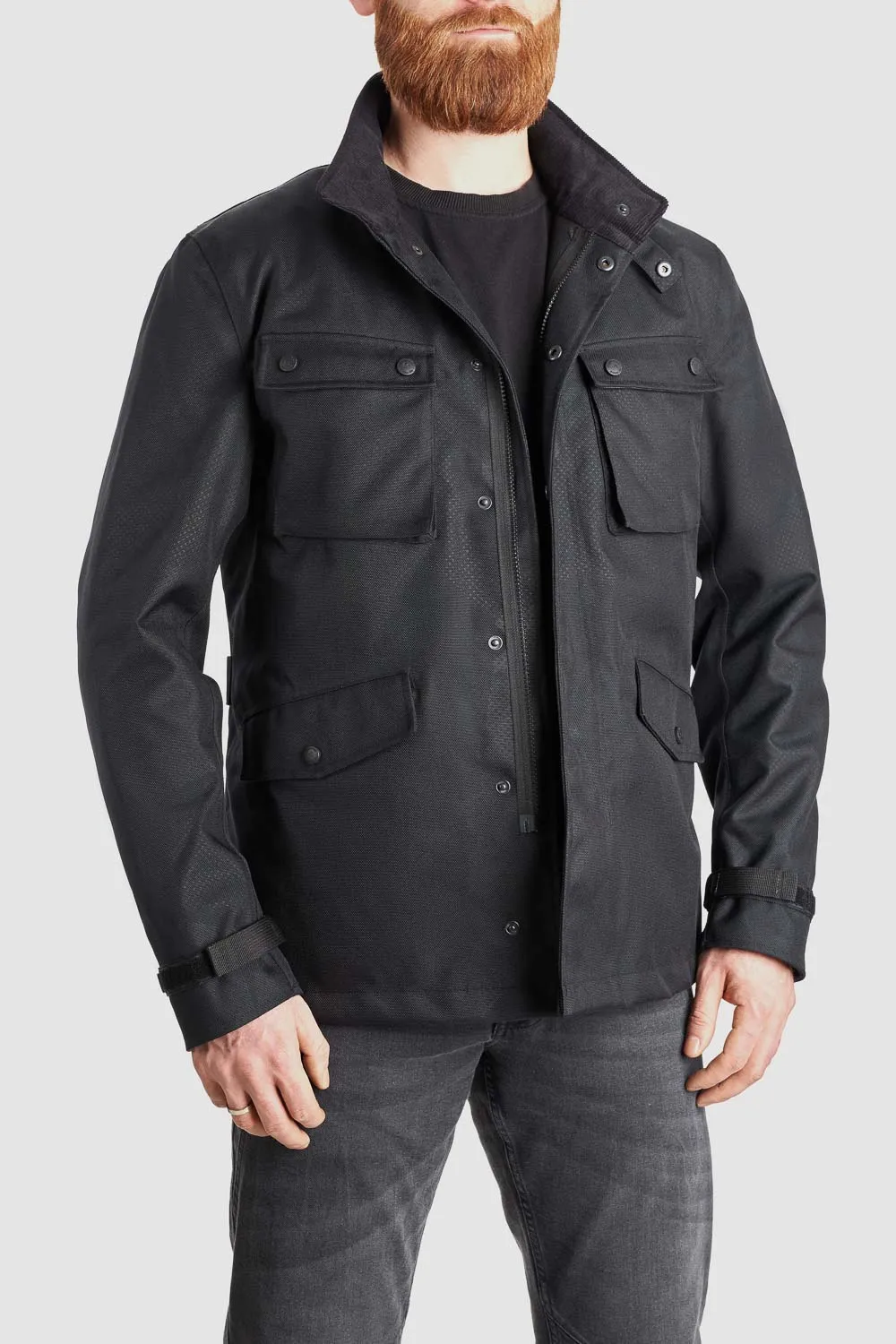 Pando Moto - M65 WP JACKET BLACK Unisex Slim-Fit Motorcycle Jacket