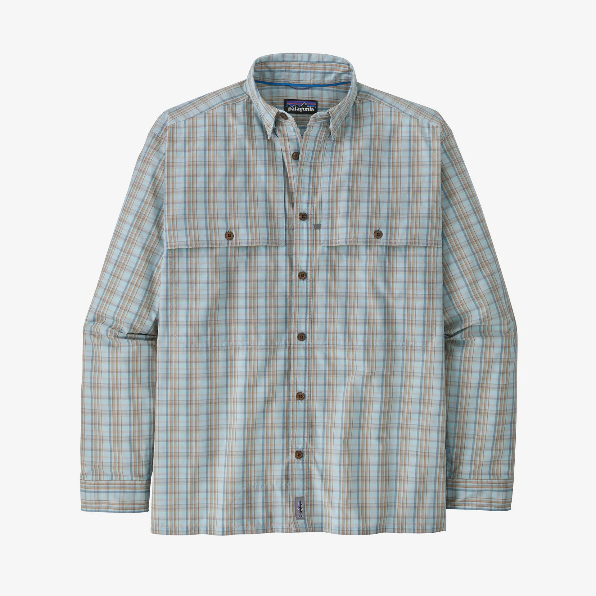 Patagonia - Men's Long-Sleeved Island Hopper Shirt - Down River: Steam Blue