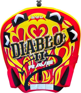 RAVE Sports Diablo II Boat Towable Tube - Inflatable Boating Tube for 1-2 Riders