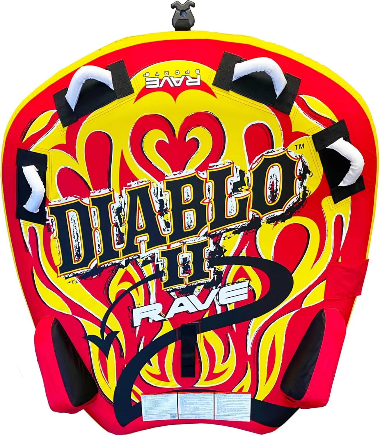 RAVE Sports Diablo II Boat Towable Tube - Inflatable Boating Tube for 1-2 Riders