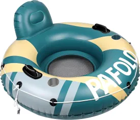 River Tubes for Floating Heavy Duty, Pool Float Adult, 45" Inflatable Float Tube for Beach Lake Rafting, River Floats with Mesh Bottom
