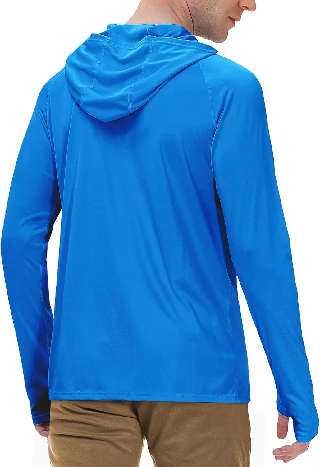 Roadbox Mens UPF 50  Fishing Shirts, Long Sleeve UV Sun Protection Hoodie, Rash Guard for Hiking Running Workout Swimming
