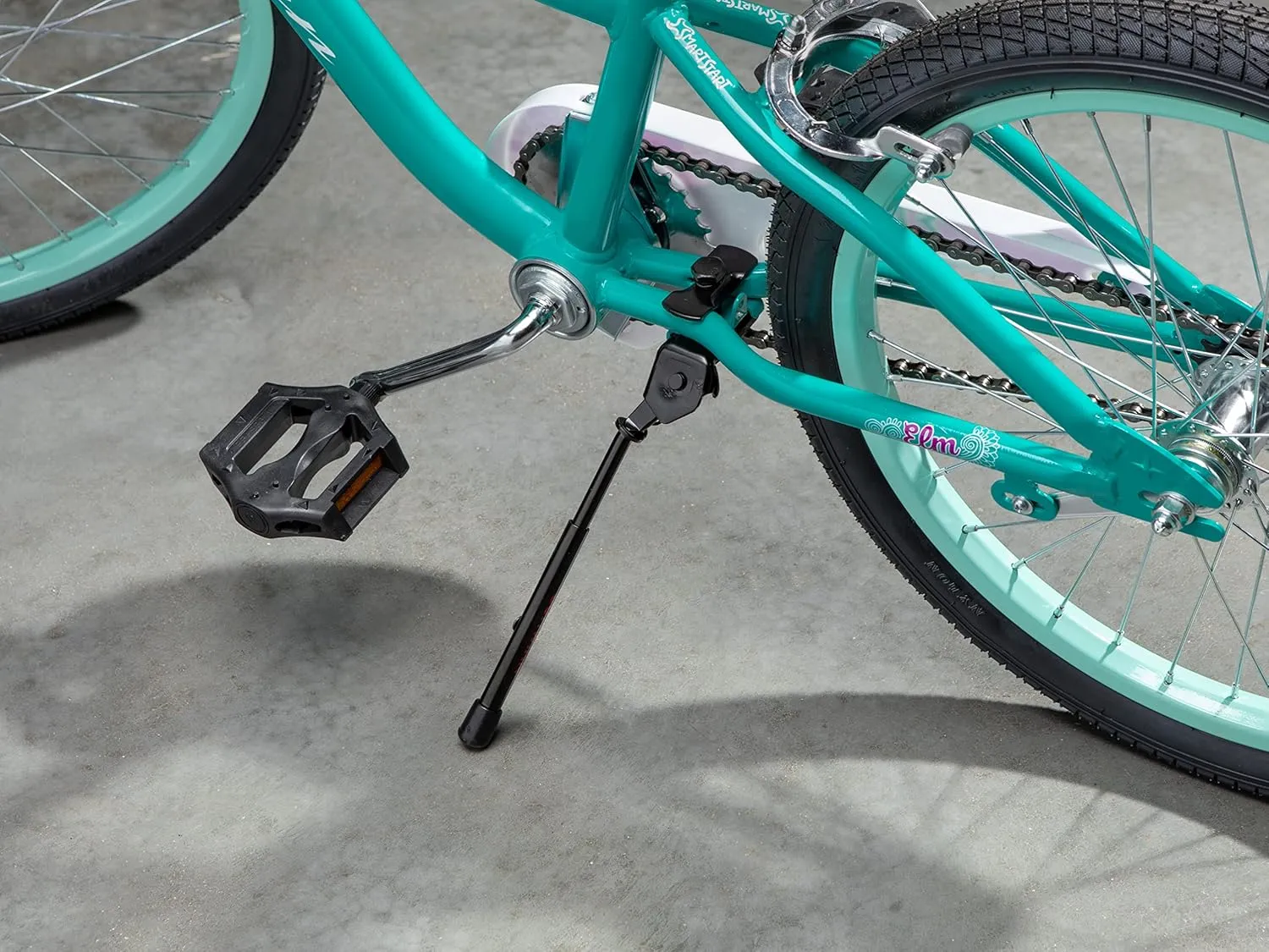 Schwinn Center or Rear Mounted Kickstand for Adult and Kids Bike, Lightweight, Convenient for Upright Storage, Bicycle Parts and Accessories, Perfect for Bikes Without Factory Mounting Plate