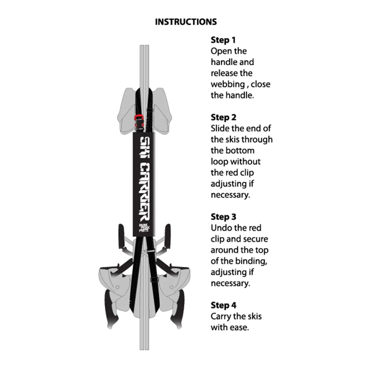 Ski Carrier - Black/White