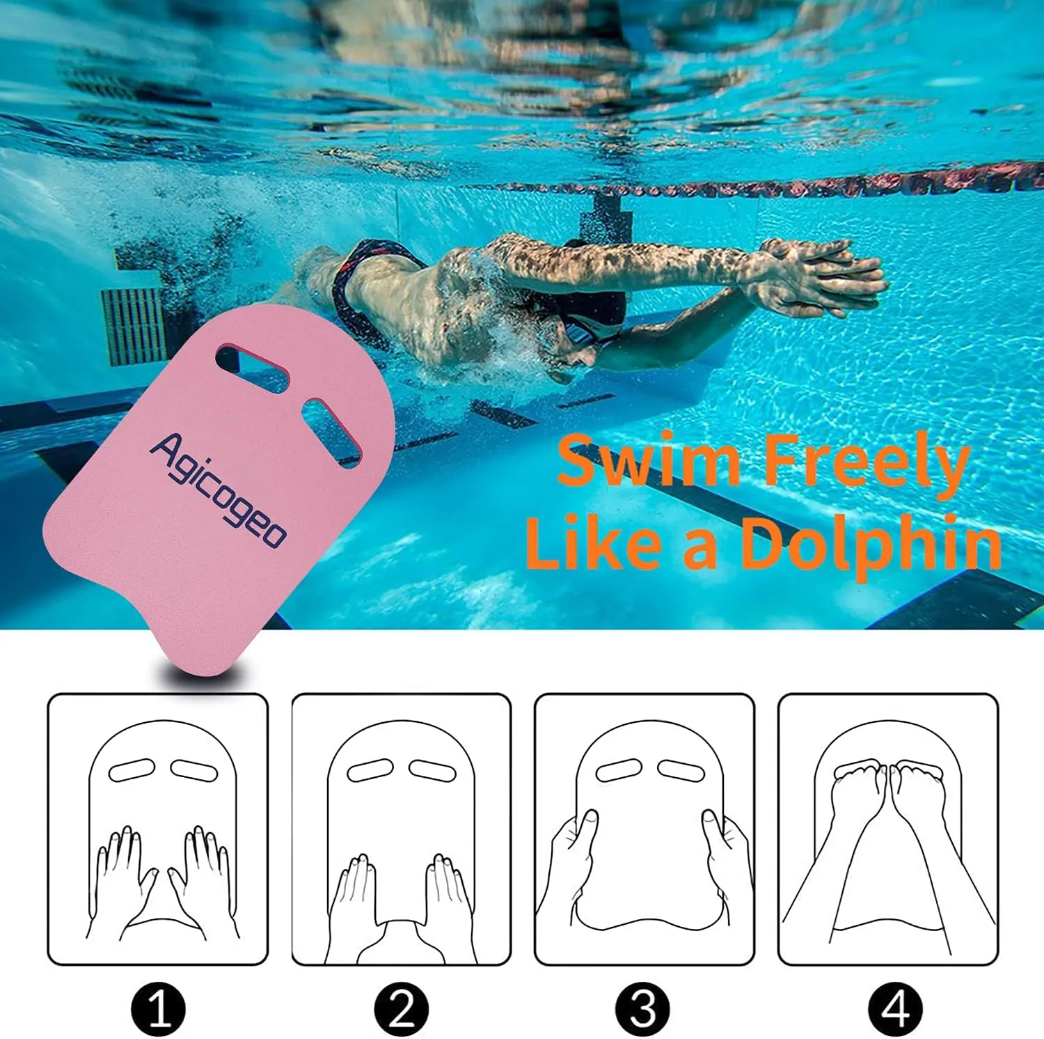 Swimming Kickboards Adult Kid, Swimming Board for Kids, Swim Aid Float Equipment for Adults Training, Beginner Learn to Swim