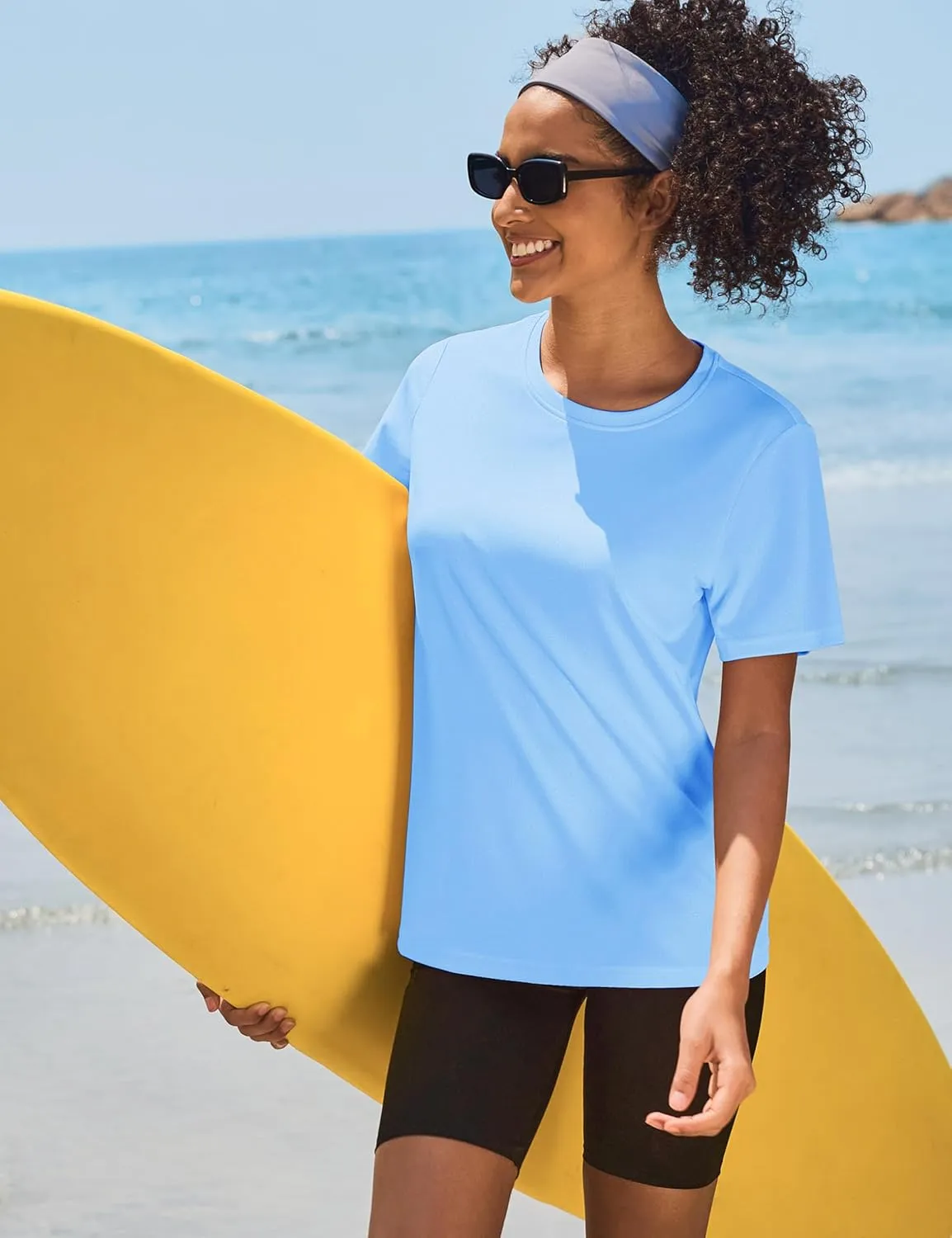 TACVASEN Short Sleeve Shirts for Women Athletic Workout Tops UPF 50  Sun Protection Quick Dry Running T-Shirts