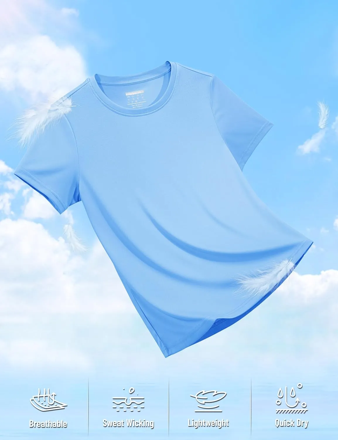 TACVASEN Short Sleeve Shirts for Women Athletic Workout Tops UPF 50  Sun Protection Quick Dry Running T-Shirts