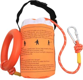 Throwable Flotation Device, Water Rescue Boat Rope Throw Bag 8mm Rope with 69ft Length Emergency Safety Equipment for Kayak Raft Boat Dock Lines
