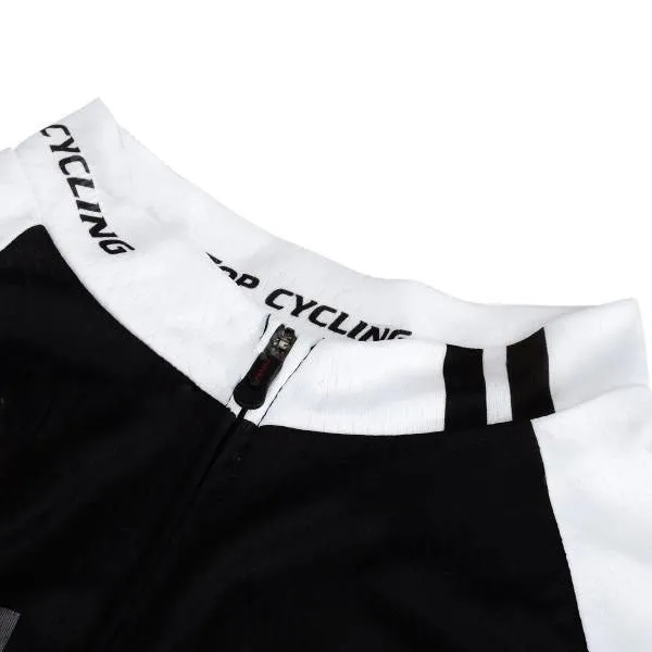 Topcycling Men's Outdoor Cycling Short Jersey Clothes - Black   White