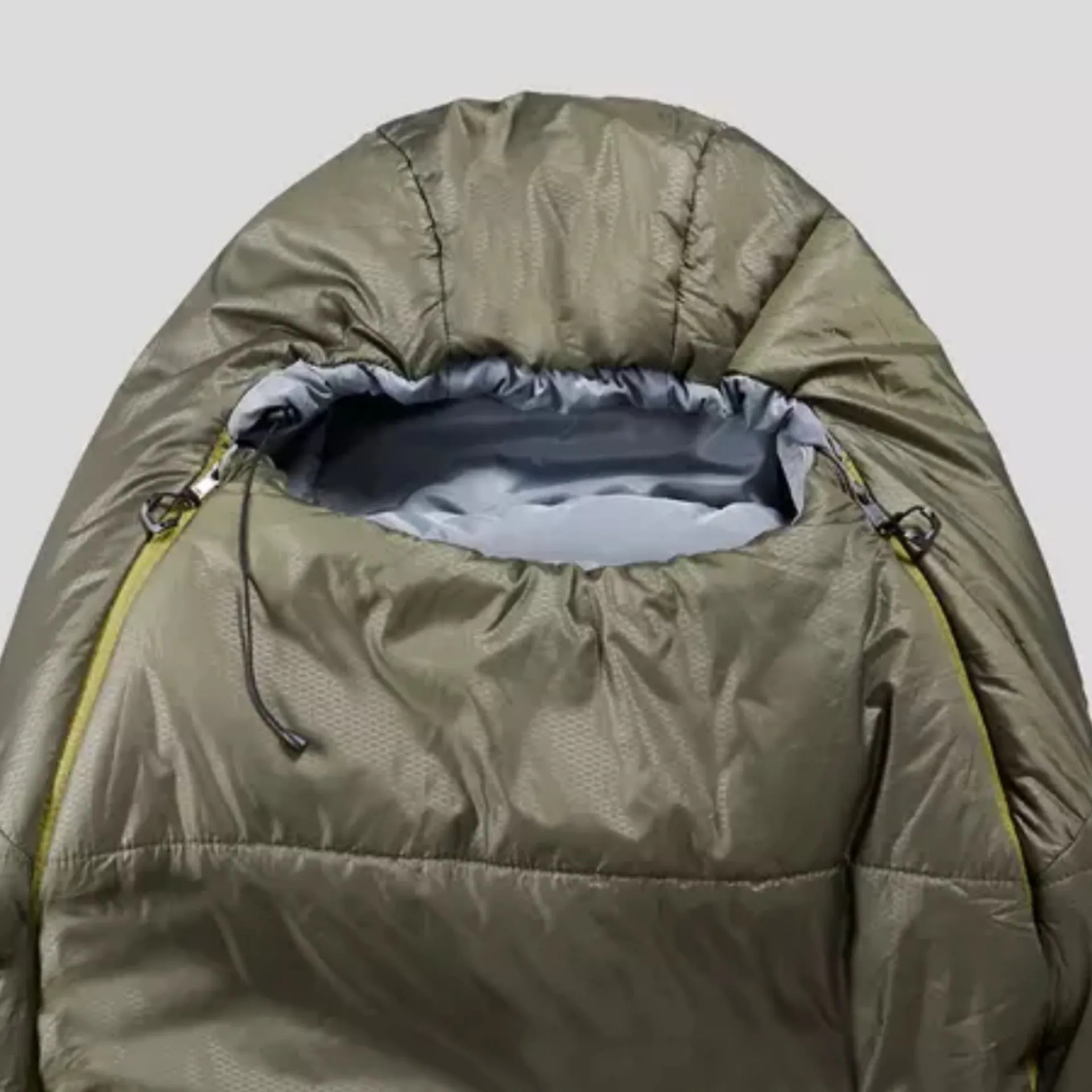 TREKKING MUMMY SLEEPING BAG - TREK 500 0°C WADDING TWINNABLE - KHAKI