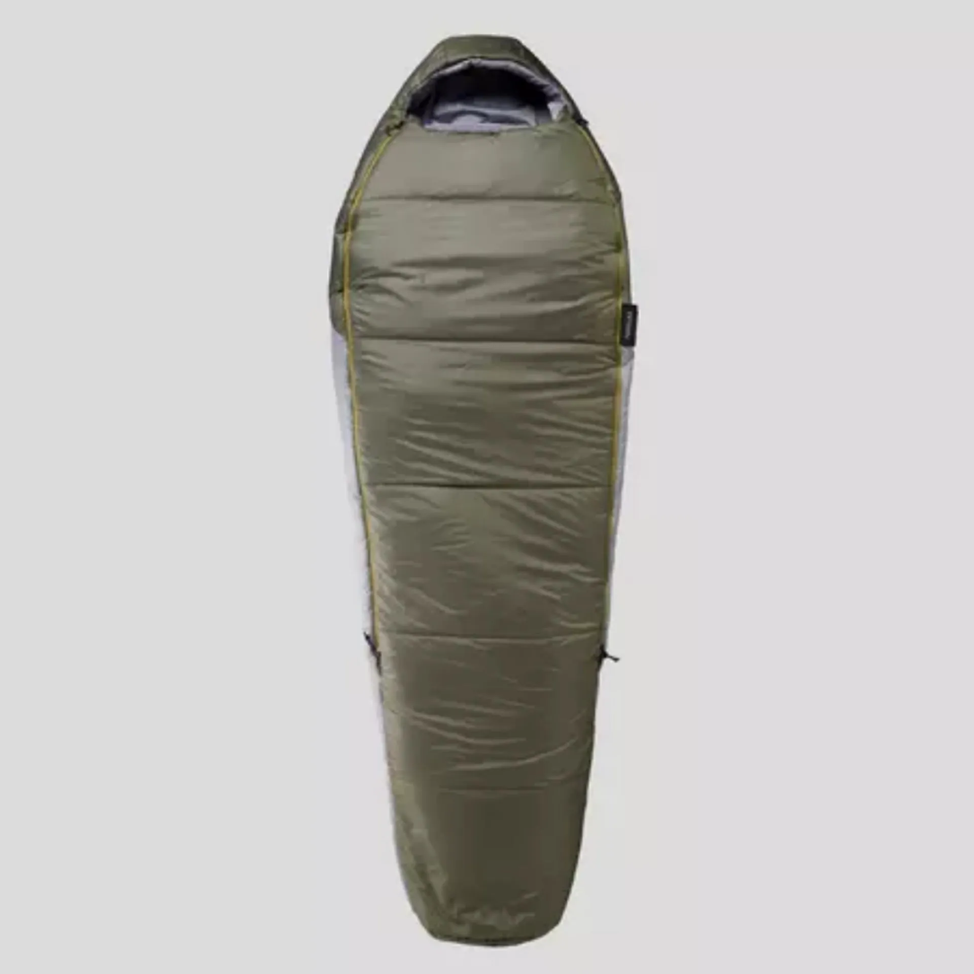 TREKKING MUMMY SLEEPING BAG - TREK 500 0°C WADDING TWINNABLE - KHAKI
