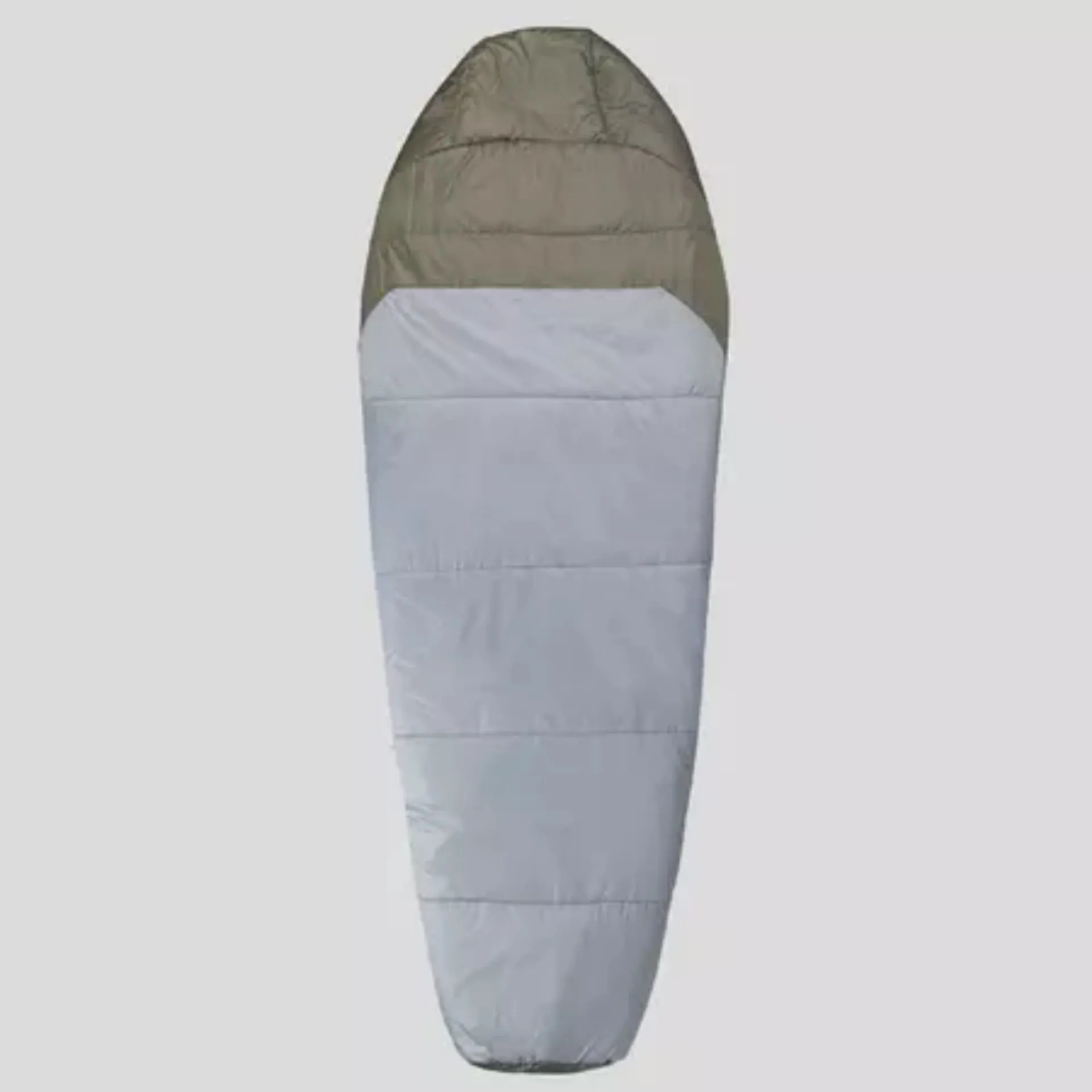 TREKKING MUMMY SLEEPING BAG - TREK 500 0°C WADDING TWINNABLE - KHAKI
