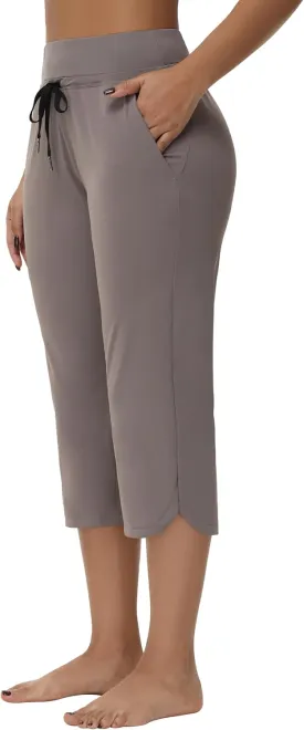 Women's Swim Capris Long Shorts Quick Dry UPF 50  Lightweight 2025 Swimming Pants with Zipper Pockets